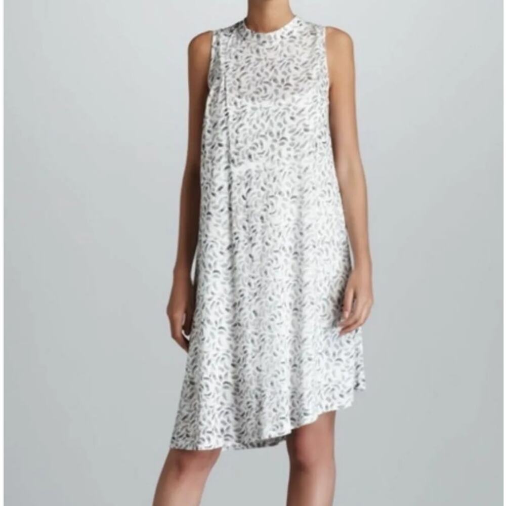 Elizabeth and James Vinnie Sleeveless Asymmetrical Dress Graphite Print SZ XS